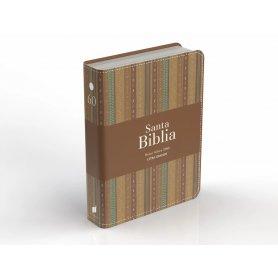 Biblia RVR 1960 Compacta Letra Grande 11 puntos Símil Piel Andina Marrón Café