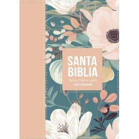 Biblia RVR 1960 Compacta Letra Grande 11 puntos Símil Piel Crema