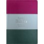 Biblia RVR 1960 Compacta Letra Grande 11 puntos Símil Piel Magenta Verde Glacial Verde Grisaceo con Cierre y Índice