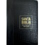 Biblia RVR 1960 Compacta Letra Grande 11 puntos Símil Piel Piel Negro con Cierre y Índice