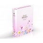 Biblia RVR 1960 Compacta Letra Grande 11 puntos Símil Piel Rosa Flores con Cierre y Índice