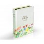 Biblia RVR 1960 Compacta Letra Grande 11 puntos Símil Piel Verde Claro Flores con Cierre y Índice