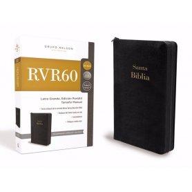 Biblia RVR 1960 Letra Grande Negro con Cierre