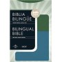 Biblia RVR 1960 NKJV Bilingüe Símil Piel Azul y Verde