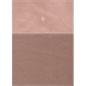 Biblia RVR 1960 de Estudio de la Vida Piel dos Tonos Oro Rosa