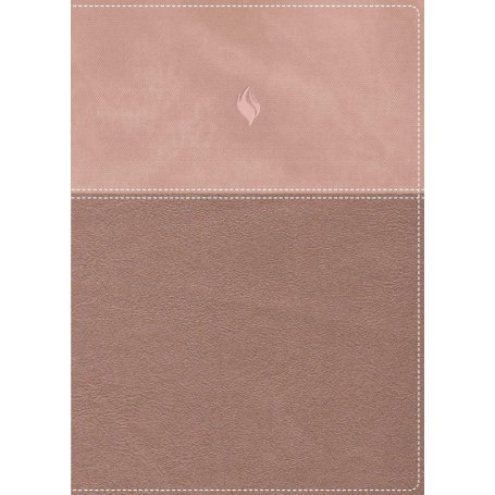 Biblia RVR 1960 de Estudio de la Vida Piel dos Tonos Oro Rosa