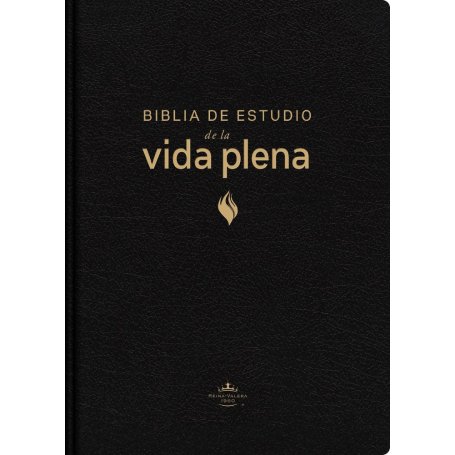 Biblia RVR 1960 de Estudio de la Vida Plena Piel Fabricada Negro