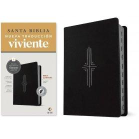 Biblia NTV Ultrafina con Filament Negro Símil Piel con Índice