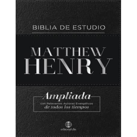 Biblia Estudio Matthew Henry RVR Piel Fabricada - Matthew Henry