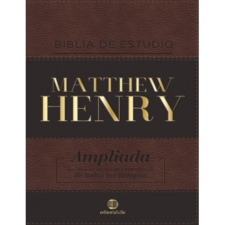 Biblia Estudio Matthew Henry RVR Piel Italiana - Matthew Henry